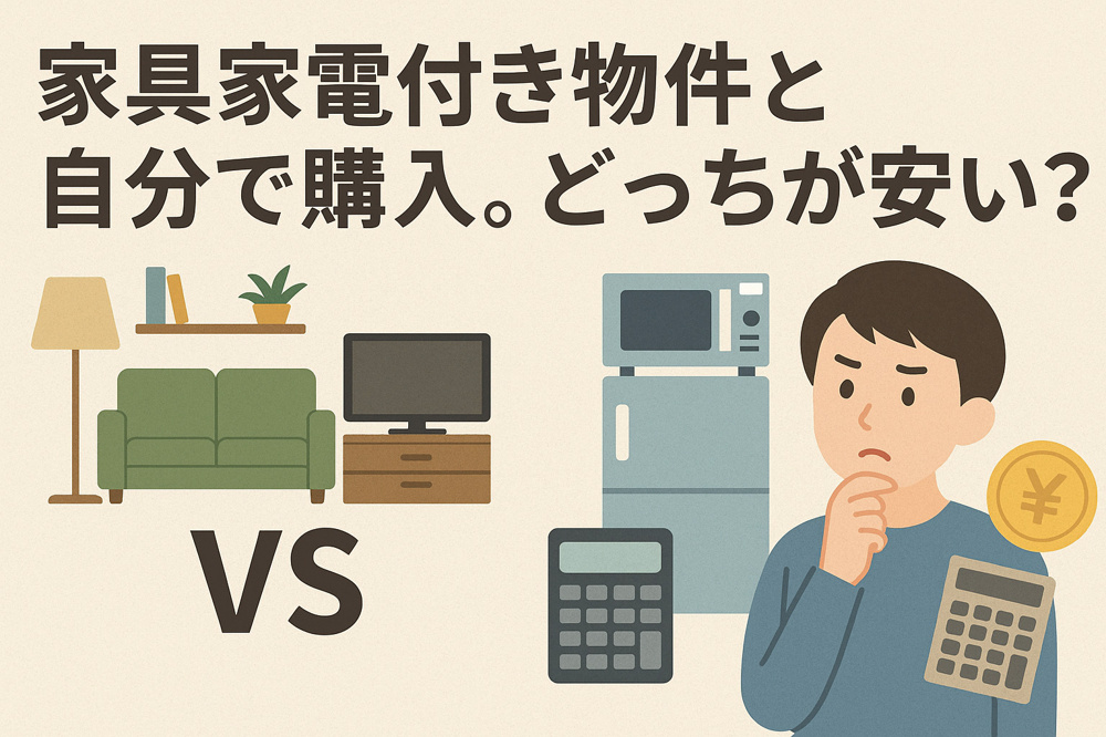 家具家電付き物件と自分で購入、どっちが安い？徹底比較！の画像