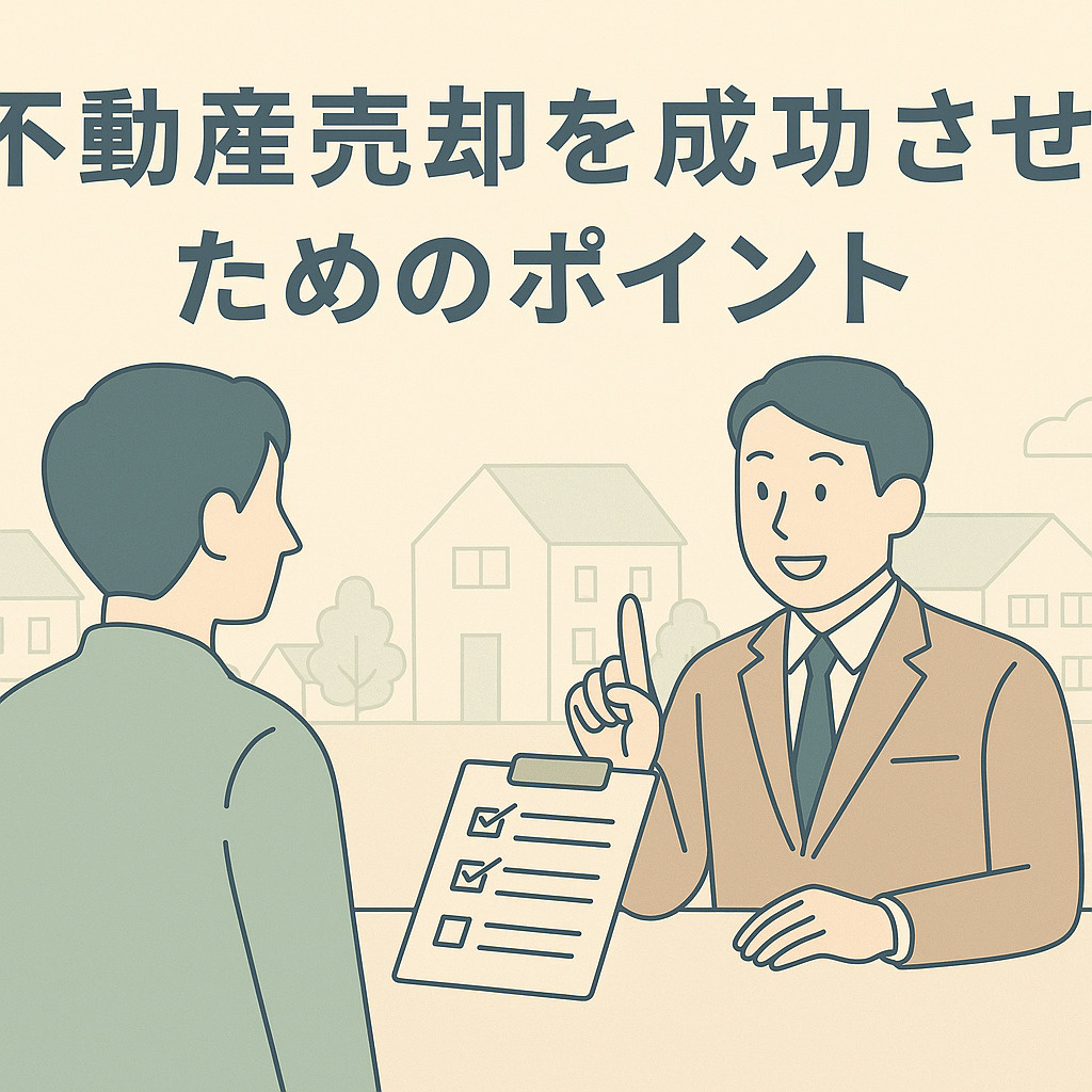 北千住の街並みを背景に、価格表を見ながら悩む売主とアドバイスするスタッフのシルエット。青×グレー基調で不動産のみらいロゴ入り。