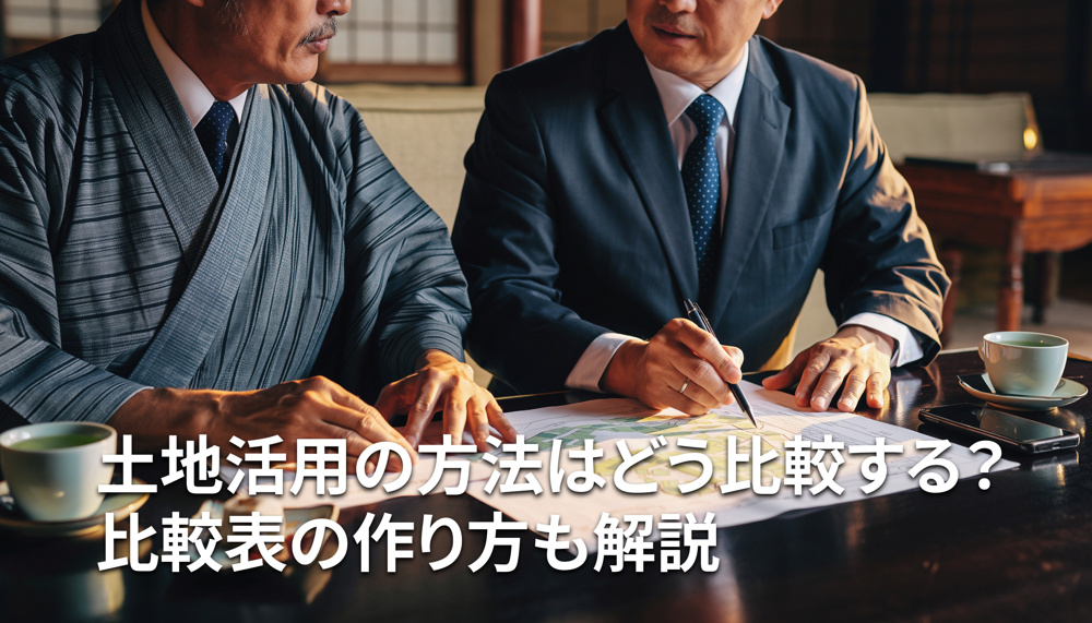 土地活用の方法はどう比較する？比較表の作り方も解説の画像