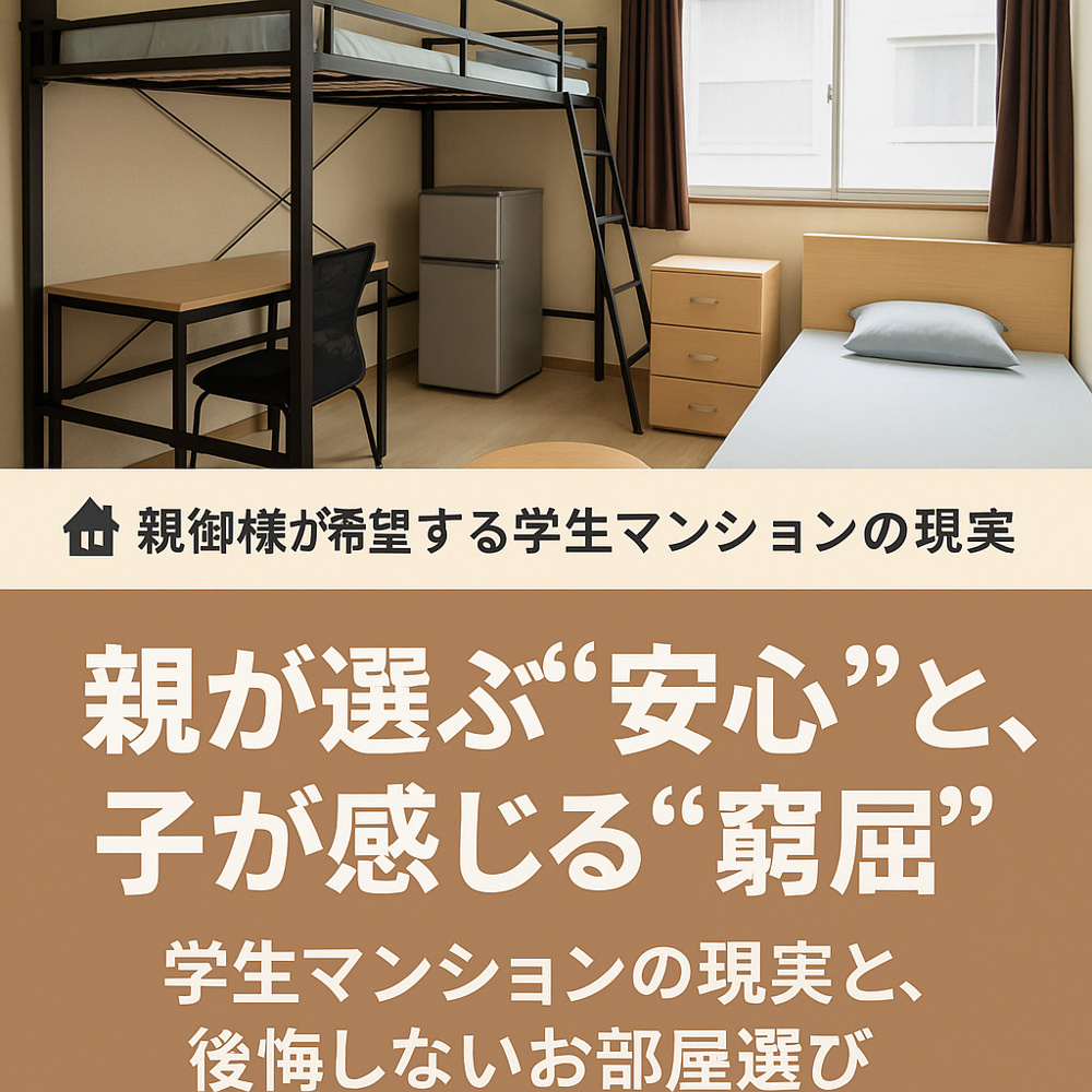 【親御様が希望する学生マンションの現実】の画像