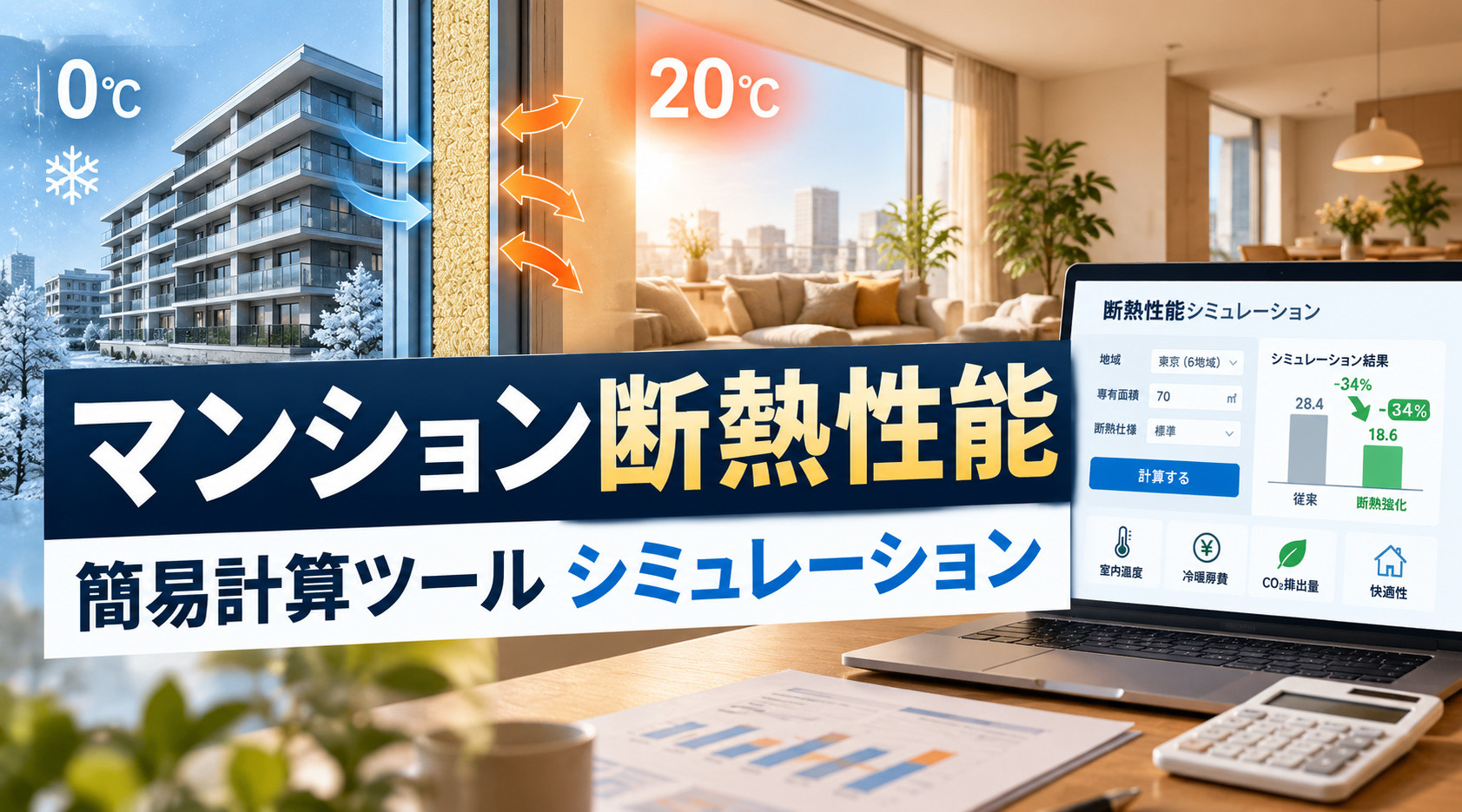 マンション断熱性能 簡易計算ツールの画像