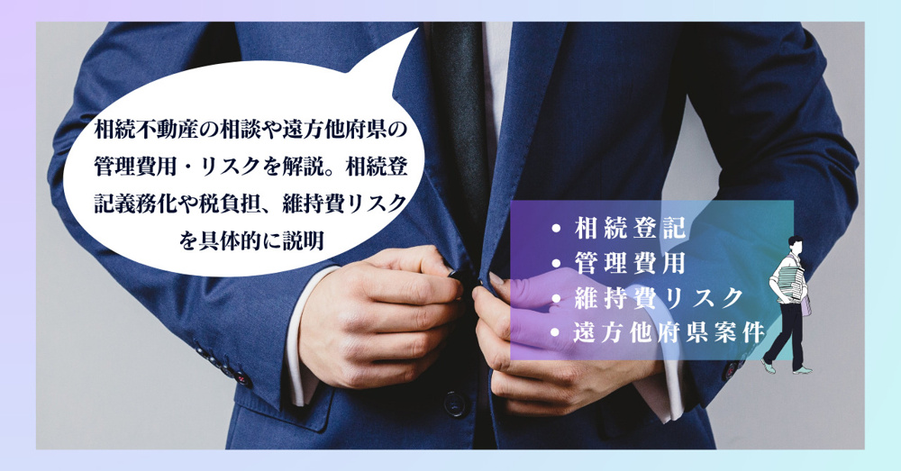 相続や不動産の相談で遠方管理に悩んでいませんか 費用やリスクの対策もご紹介の画像