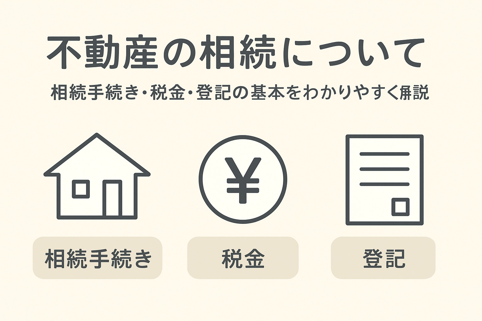 不動産の相続について ～相続手続き・税金・登記の基本をわかりやすく解説～の画像