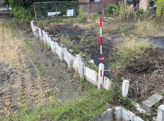 【津島市不動産売却】土留めの画像