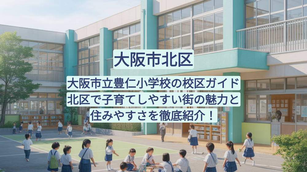 【大阪市立豊仁小学校の校区ガイド】北区で子育てしやすい街の魅力と住みやすさを徹底紹介！の画像