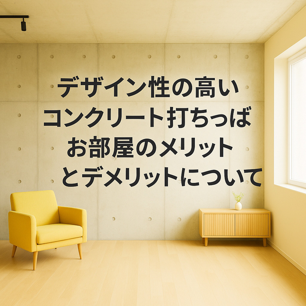 デザイン性の高いコンクリート打ちっぱなしお部屋のメリットとデメリットについて～名古屋　My賃貸～の画像