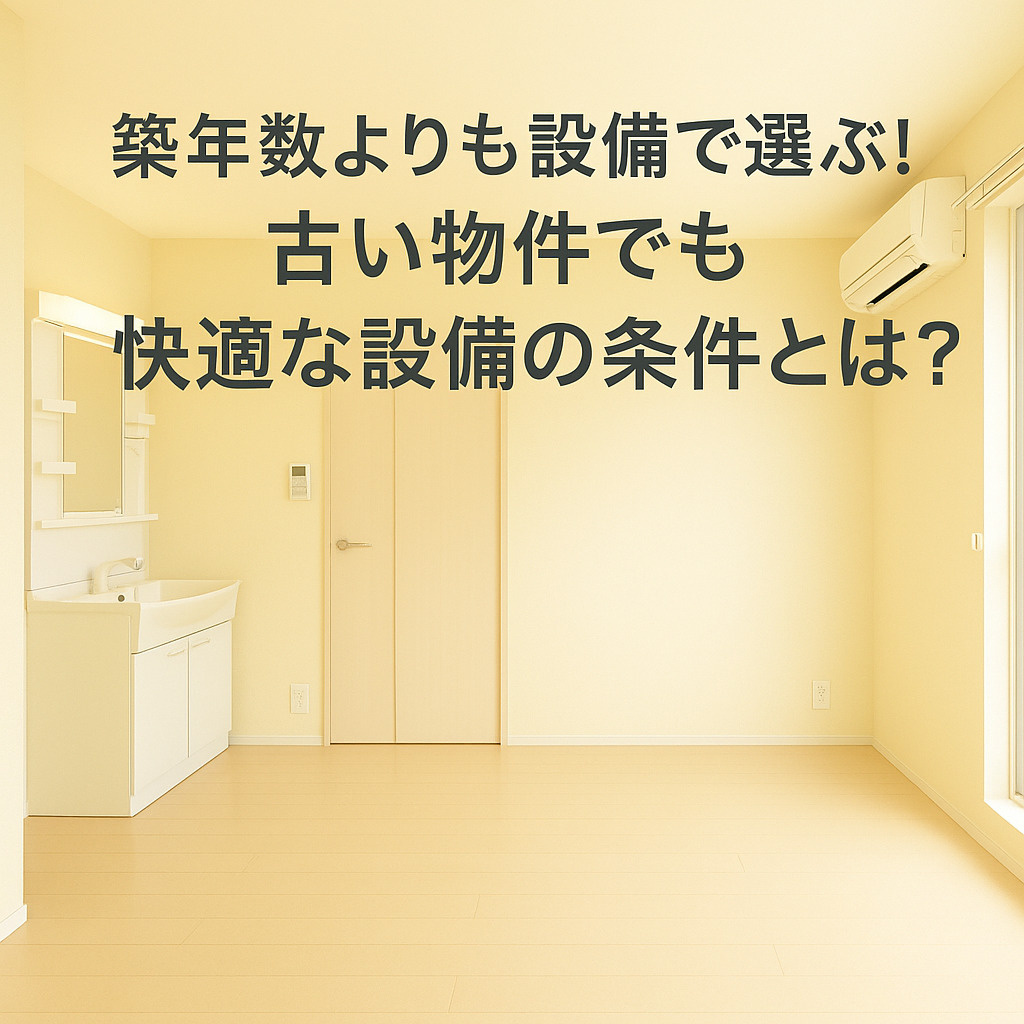 築年数よりも設備で選ぶ！古い物件でも快適な設備の条件とは？～My賃貸～の画像