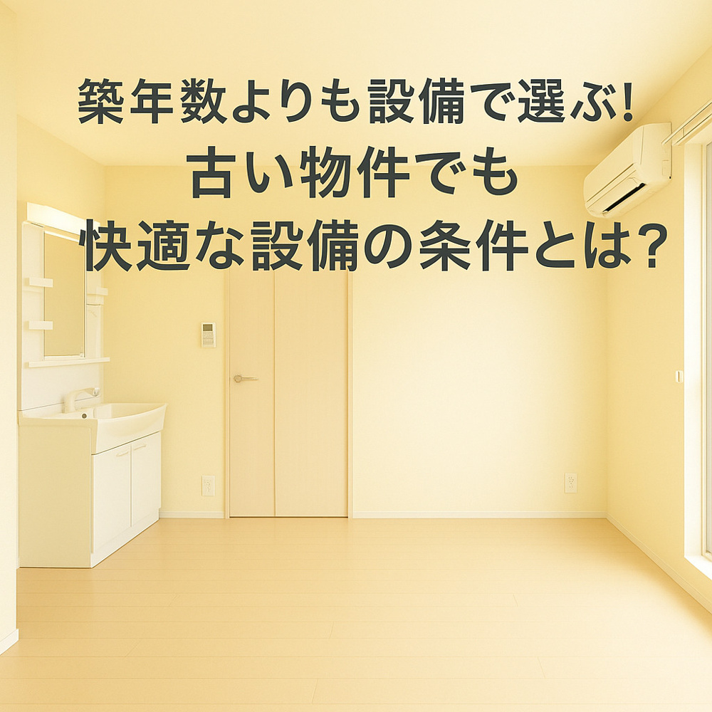 築年数よりも設備で選ぶ！古い物件でも快適な設備の条件とは？～My賃貸～の画像