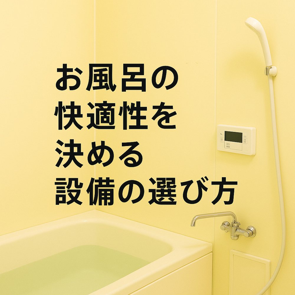 追い焚き機能 vs 給湯器！お風呂の快適性を決める設備の選び方～名古屋My賃貸～の画像