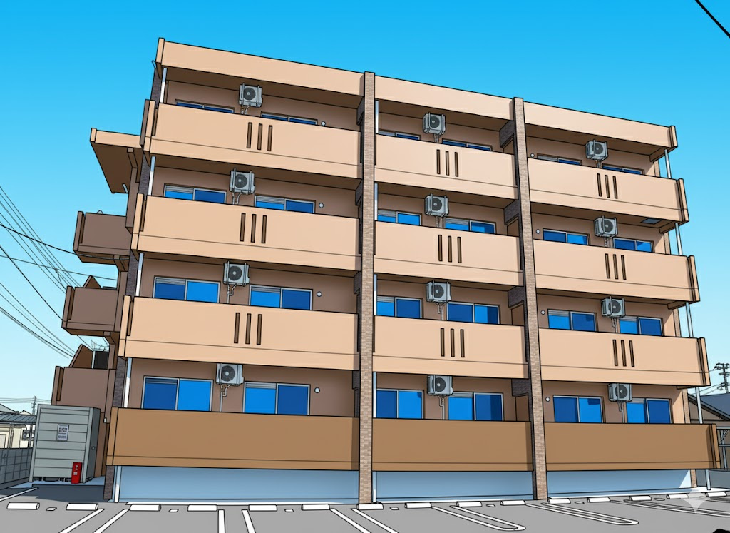 【グランデュオ・日向203号室】日向IC近くのユーミーマンション｜RC造の遮音性・防犯性・利便性がそろう2LDKの画像