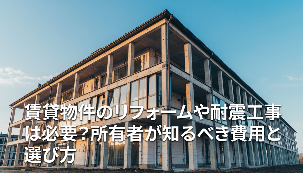 賃貸物件のリフォームや耐震工事は必要？所有者が知るべき費用と選び方の画像