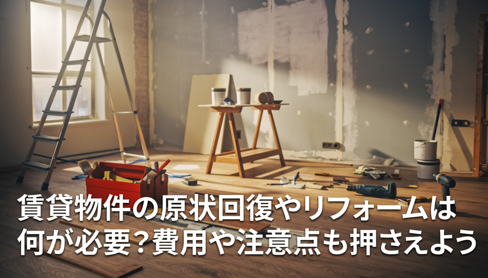 賃貸物件の原状回復やリフォームは何が必要？費用や注意点も押さえようの画像