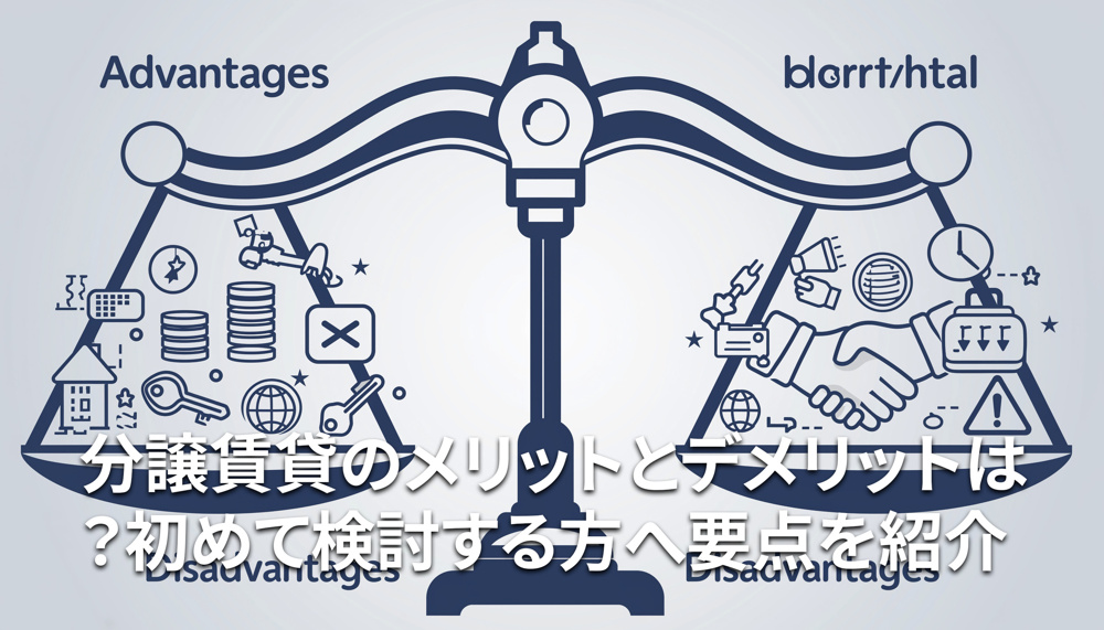 分譲賃貸のメリットとデメリットは？初めて検討する方へ要点を紹介の画像