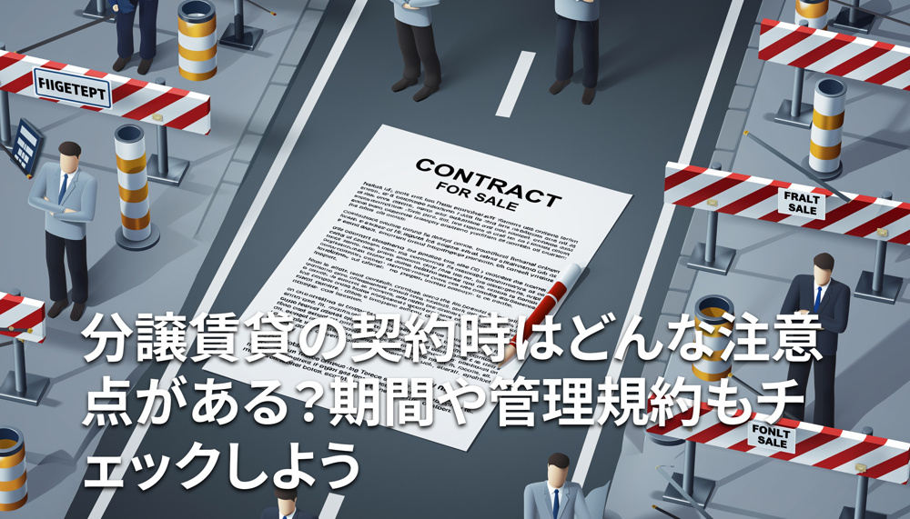 分譲賃貸の契約時はどんな注意点がある？期間や管理規約もチェックしようの画像