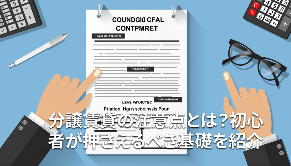 分譲賃貸の注意点とは？初心者が押さえるべき基礎を紹介の画像