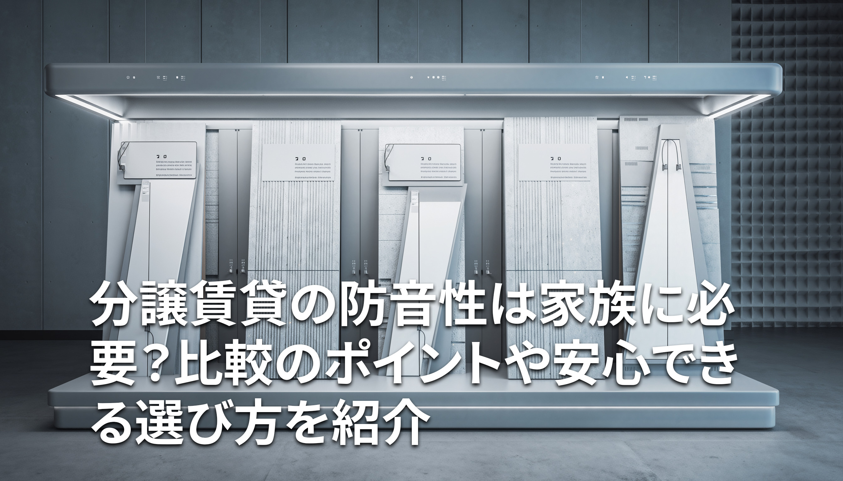 分譲賃貸の防音性は家族に必要？比較のポイントや安心できる選び方を紹介の画像
