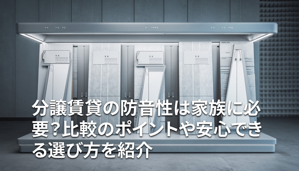 分譲賃貸の防音性は家族に必要？比較のポイントや安心できる選び方を紹介の画像