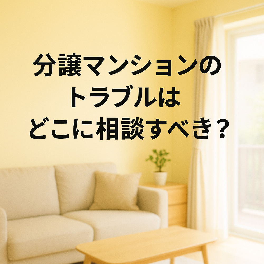 分譲マンションのトラブルはどこに相談すべき？～名古屋 My賃貸～の画像