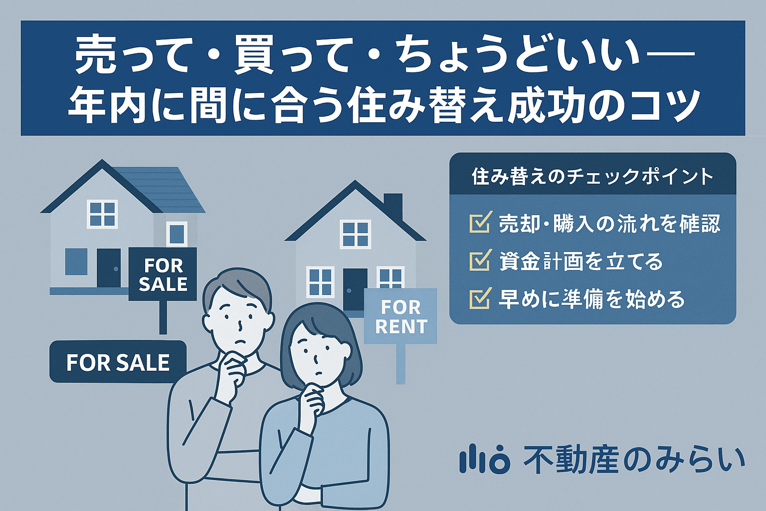 葛飾区の不動産住み替え成功のコツを紹介する不動産のみらいのイメージ画像