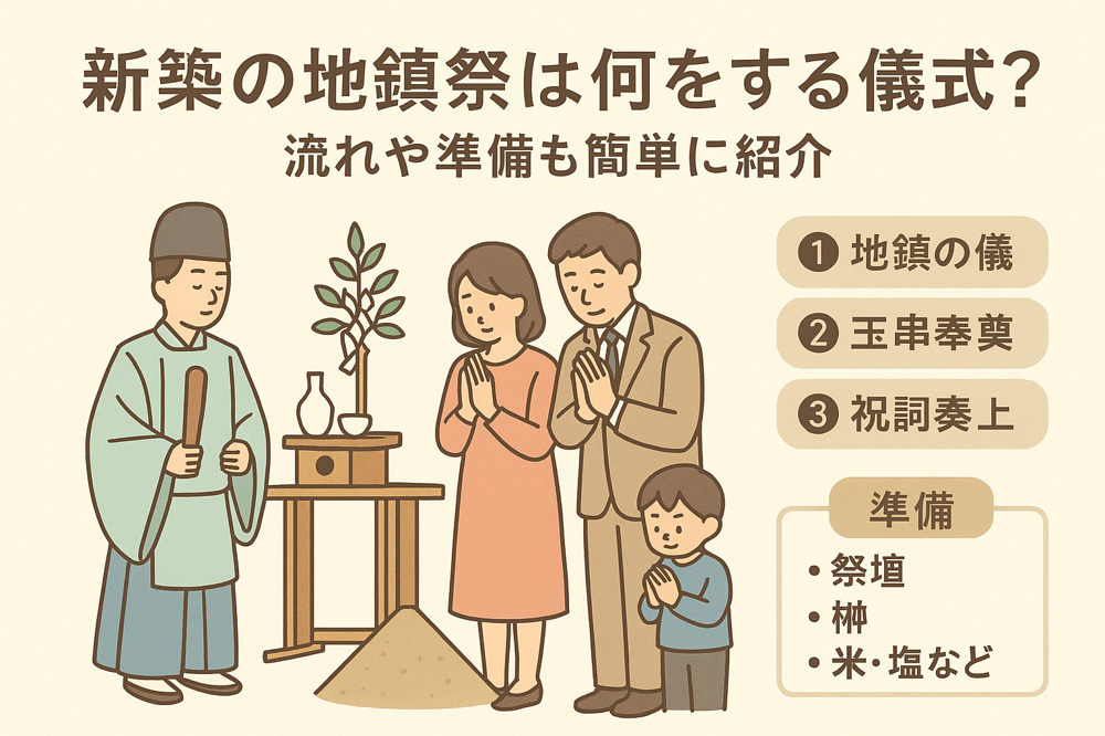 新築の地鎮祭は何をする儀式？流れや準備も簡単に紹介の画像