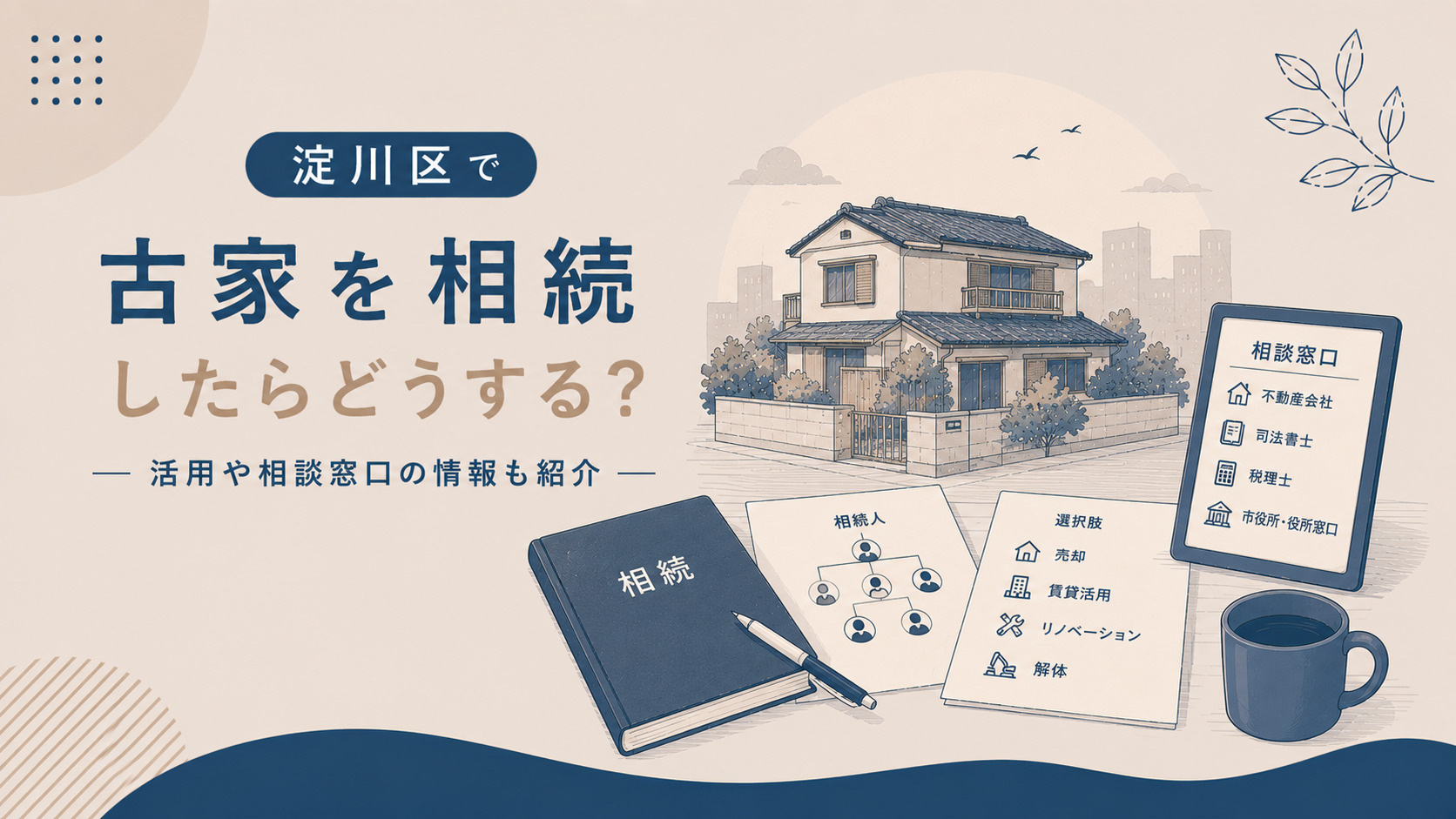 淀川区で古家を相続したらどうする？活用や相談窓口の情報も紹介の画像