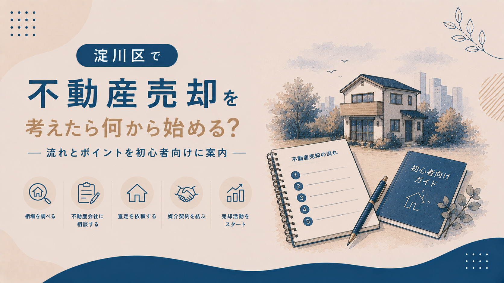 淀川区で不動産売却を考えたら何から始める？流れとポイントを初心者向けに案内の画像