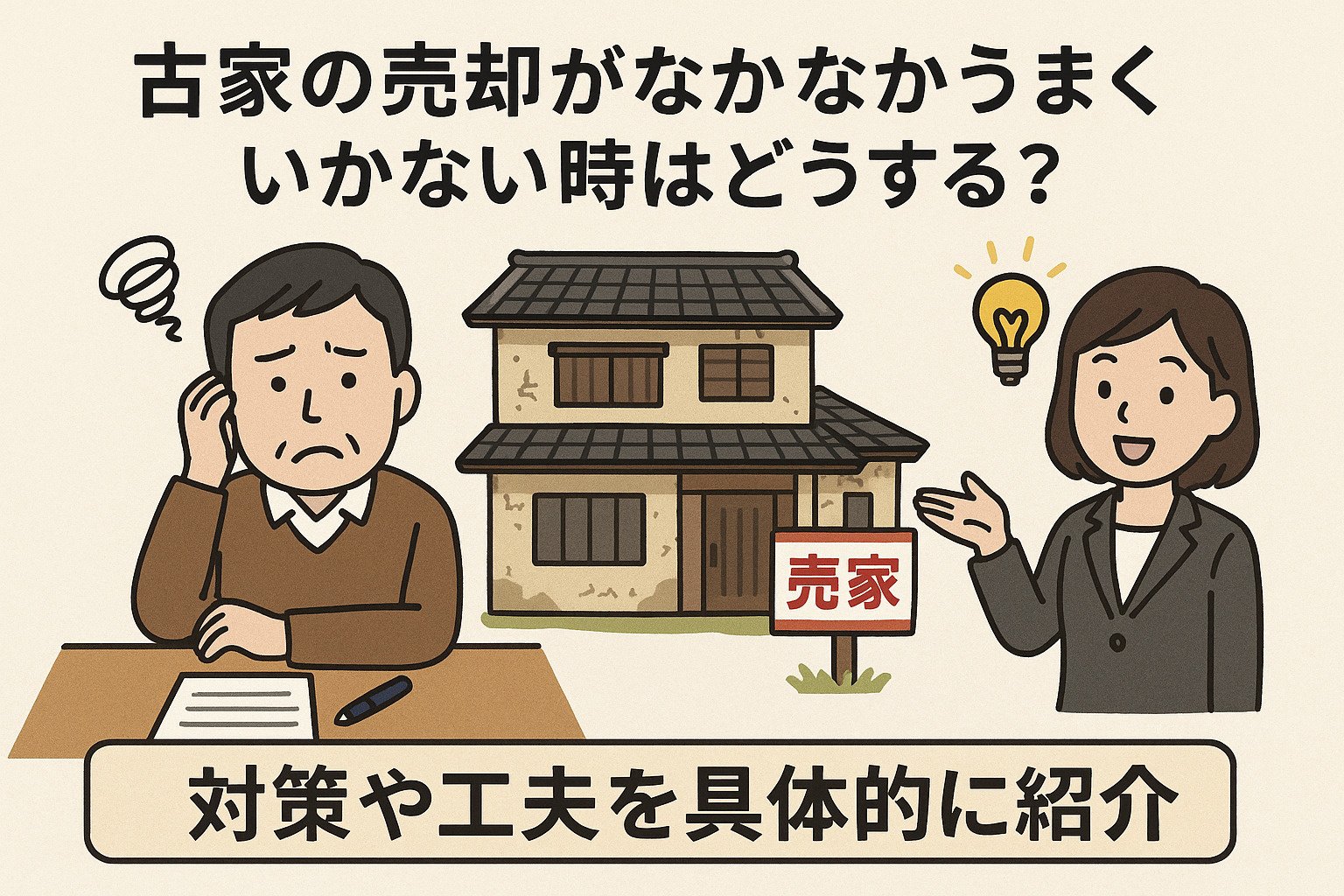 古家の売却がなかなうまくいかない時はどうする？対策や工夫を具体的に紹介の画像