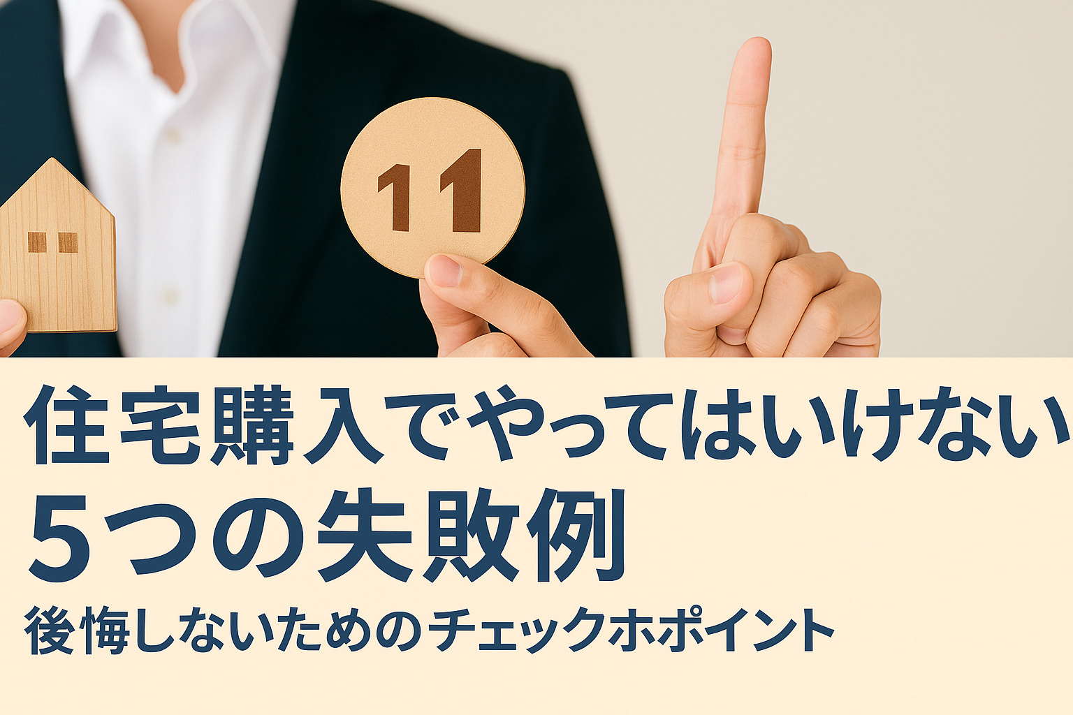「住宅購入でやってはいけない5つの失敗例｜後悔しないためのチェックポイント」の画像