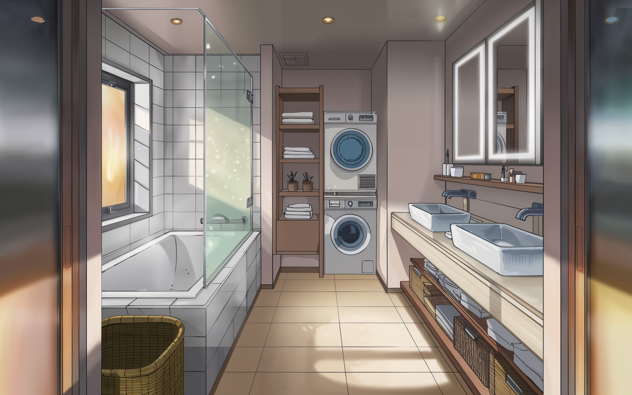 シェアハウス運営の浴室や洗面所はどう選ぶ？メリットやデメリット洗濯乾燥機も解説の画像