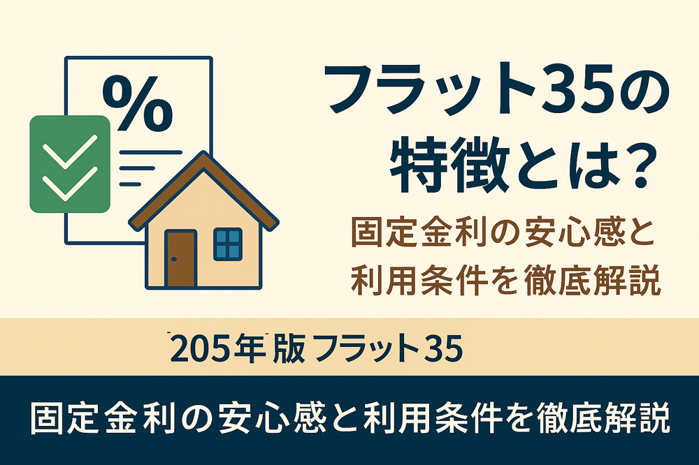 【2025年版】フラット35の特徴とは？固定金利の安心感と利用条件を徹底解説｜熊本・宮崎・福岡対応の画像