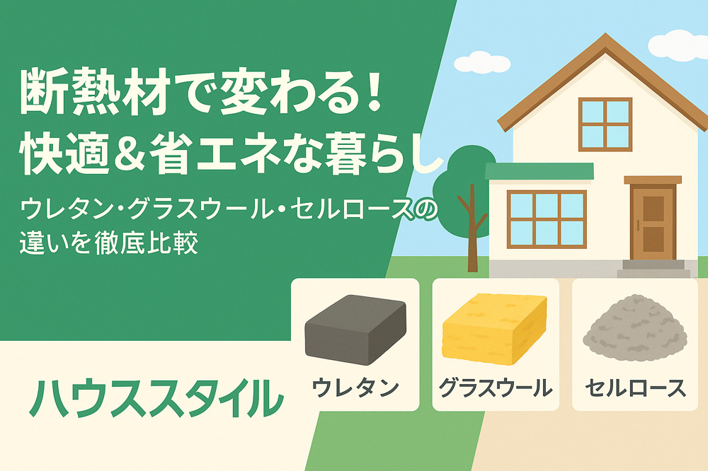 断熱材で変わる！快適＆省エネな暮らし｜ウレタン・グラスウール・セルロースの違いを徹底比較の画像