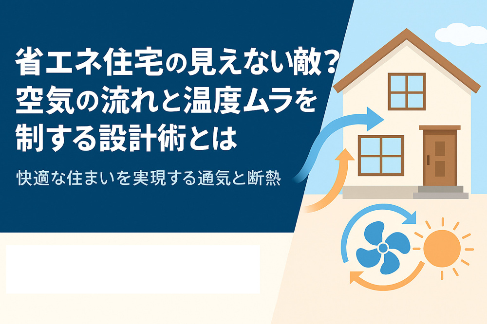 省エネ住宅の見えない敵？空気の流れと温度ムラを制する設計術とは｜快適な住まいを実現する通気と断熱の工夫の画像