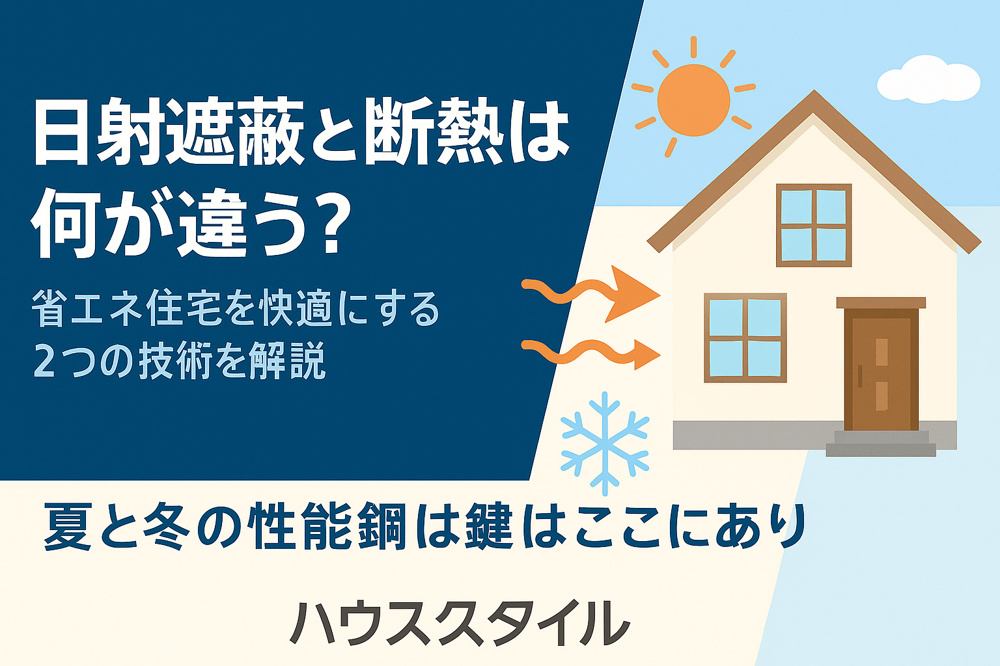 日射遮蔽と断熱は何が違う？省エネ住宅を快適にする2つの技術を解説｜夏と冬の性能の鍵はここにありの画像