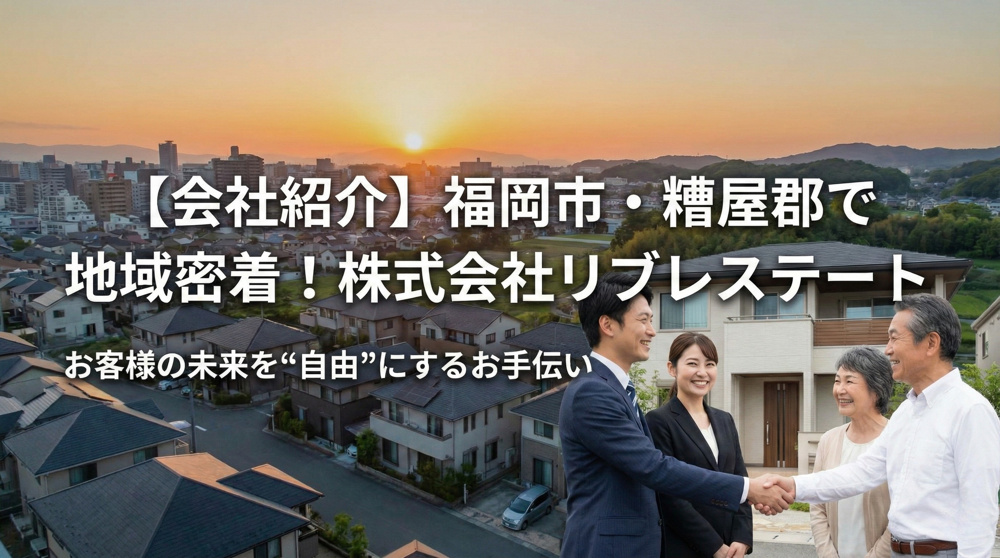 【会社紹介】福岡市・糟屋郡で地域密着！株式会社リブレステートが大切にしていることの画像