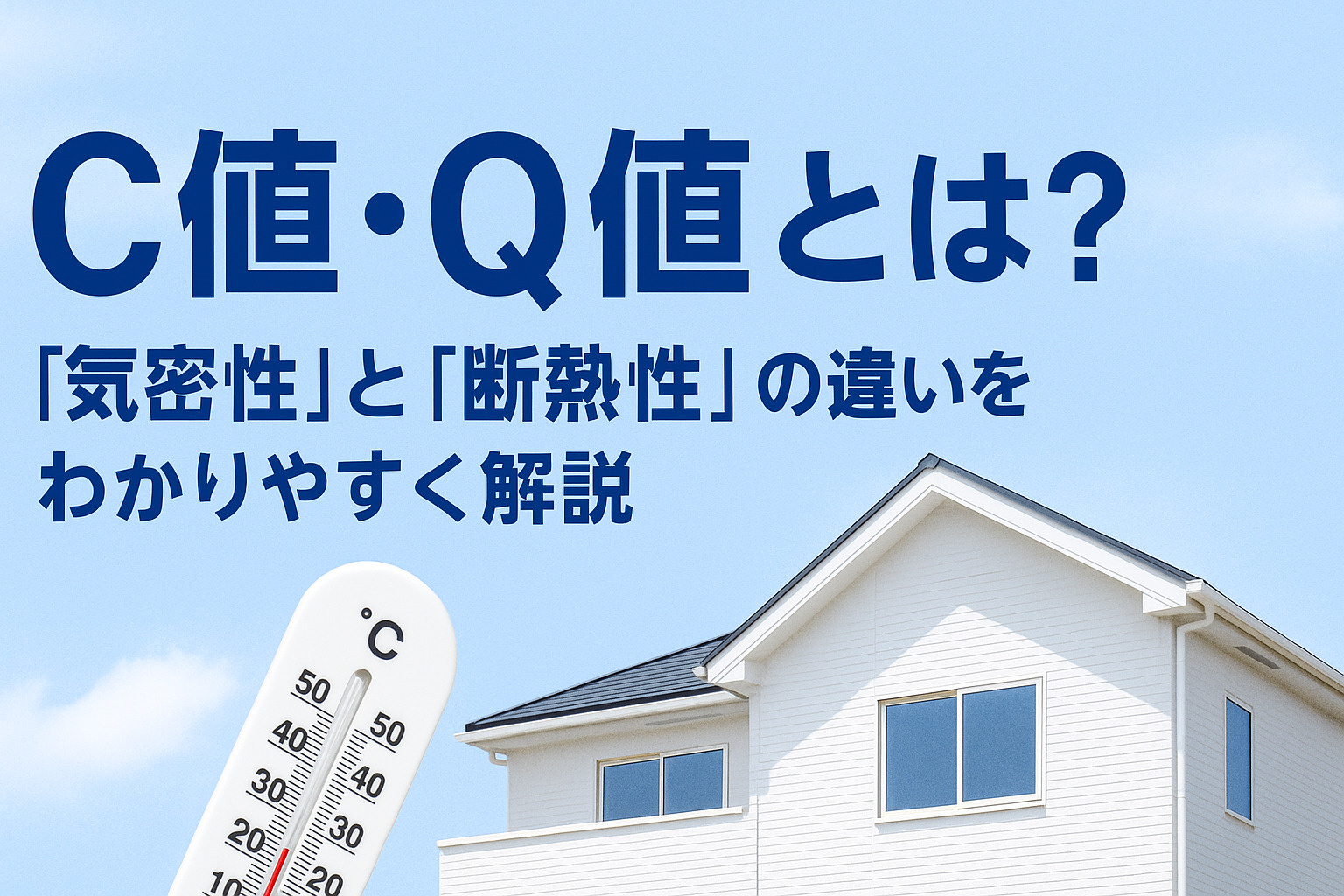 「C値とQ値とは?“気密性”と“断熱性”の違いをわかりやすく解説|快適な家を選ぶための基礎知識」の画像
