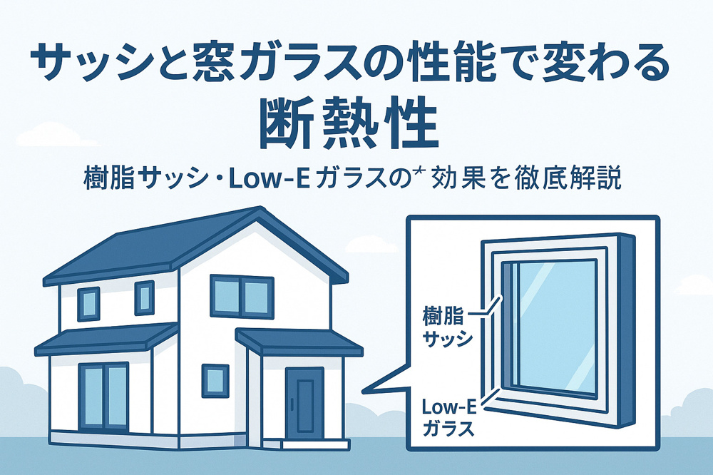 「サッシと窓ガラスの性能で変わる断熱性｜樹脂サッシ・Low-Eガラスの効果を徹底解説」の画像