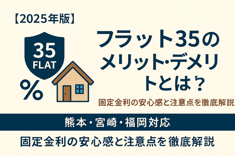 【2025年版】フラット35のメリット・デメリットとは？固定金利の安心感と注意点を徹底解説｜熊本・宮崎・福岡対応の画像