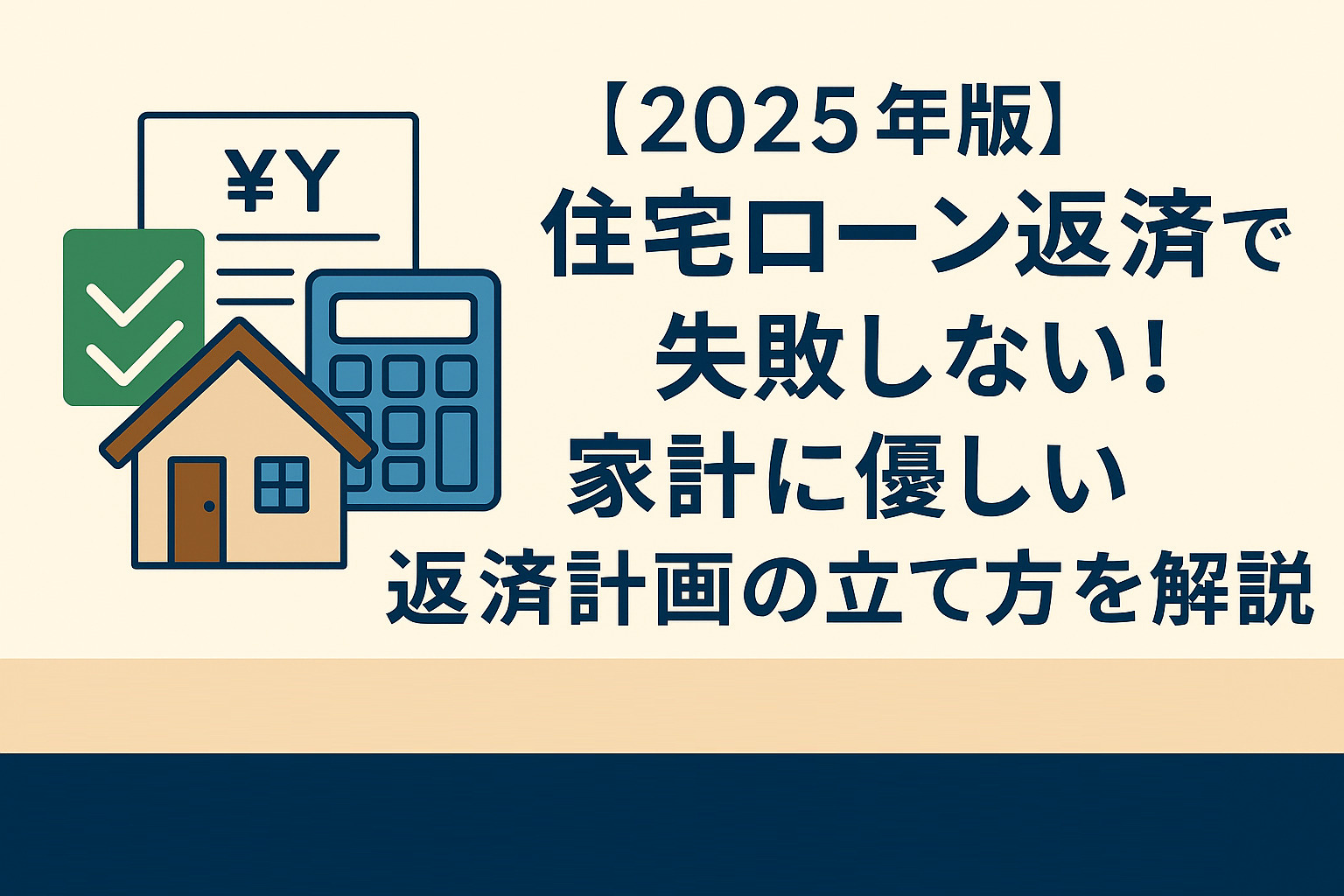 【2025年版】住宅ローン返済で失敗しない！家計に優しい返済計画の立て方を徹底解説｜熊本・宮崎・福岡対応の画像
