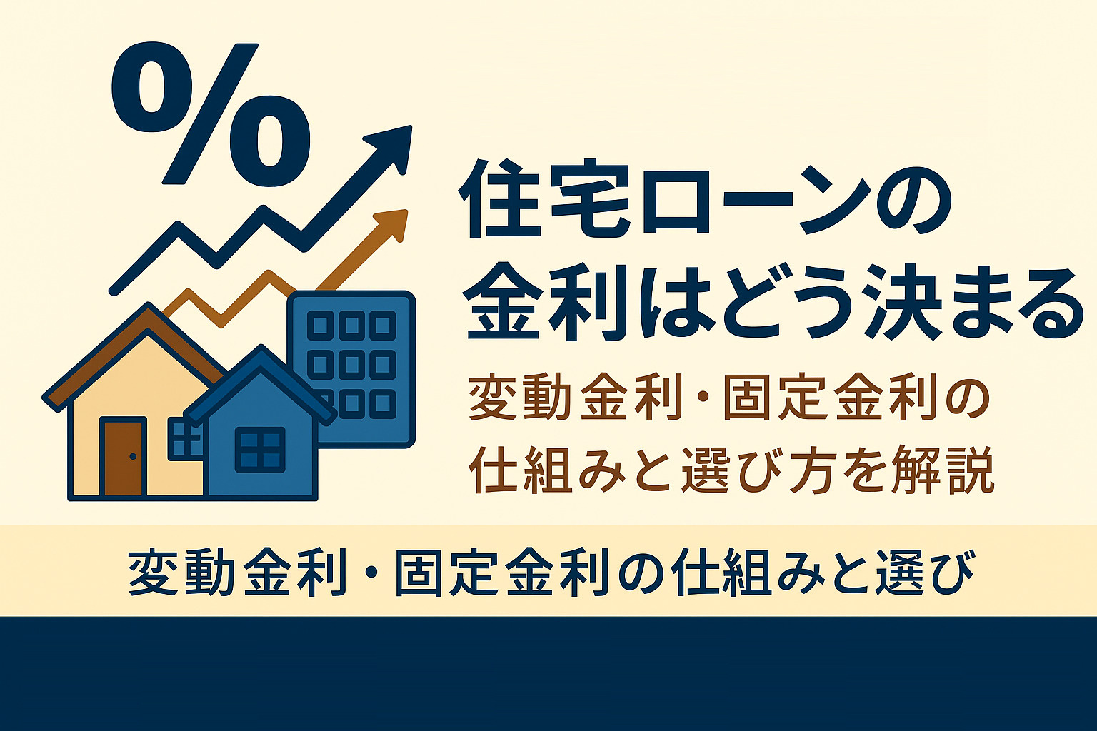 【2026年版】住宅ローンの金利はどう決まる？変動金利・固定金利の仕組みと選び方を解説｜熊本・宮崎・福岡対応の画像