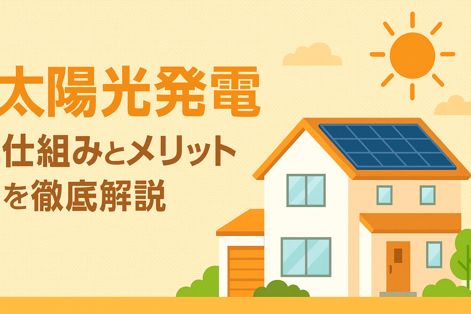 「太陽光発電の仕組みとメリットを徹底解説｜ZEH住宅を支える“創エネ”のチカラ」の画像
