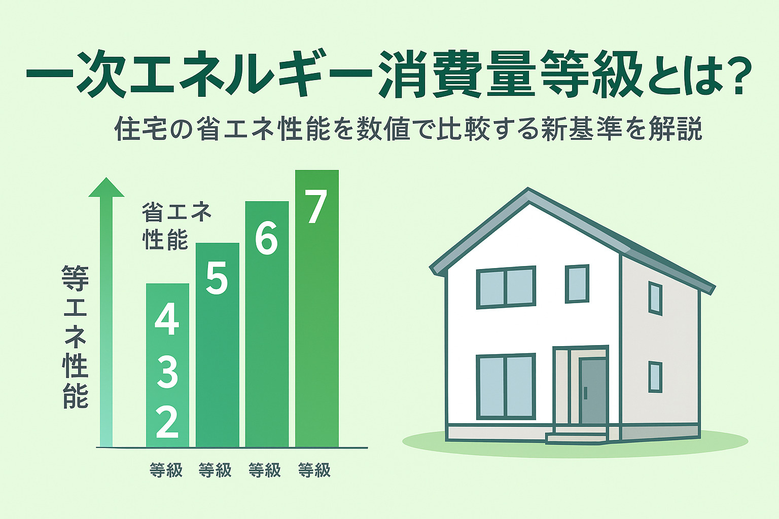 「一次エネルギー消費量等級とは？住宅の省エネ性能を数値で比較する新基準を解説｜ZEH・HEAT20にも対応」の画像