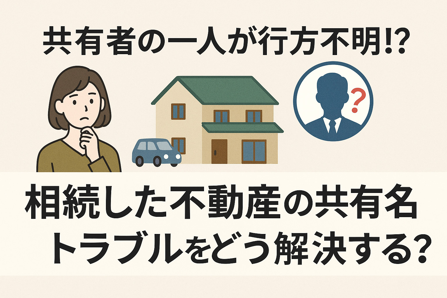 共有者の一人が行方不明!? 相続した不動産の共有名義トラブルをどう解決する？の画像