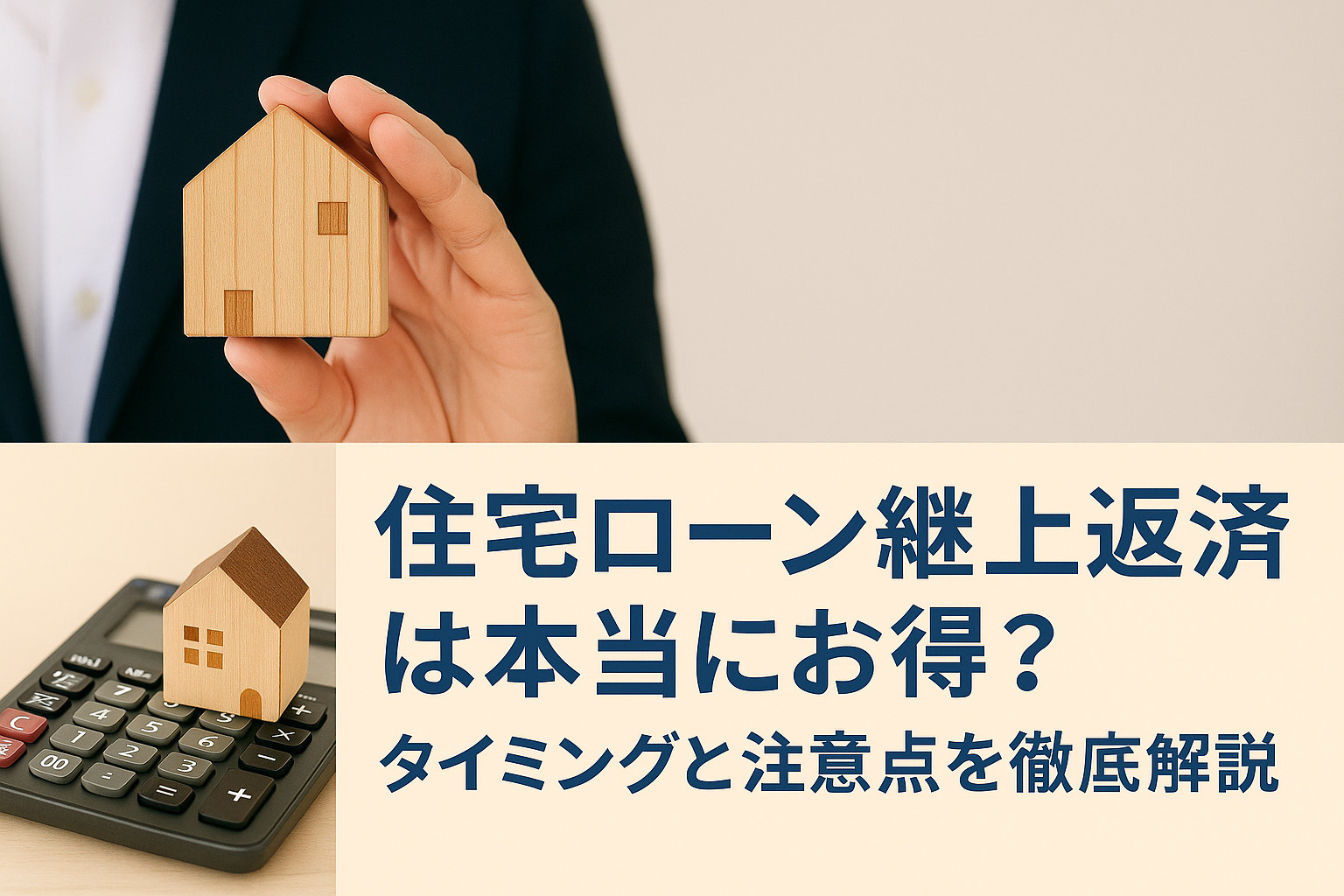 「住宅ローンの繰上返済は本当にお得？タイミングと注意点を徹底解説」の画像