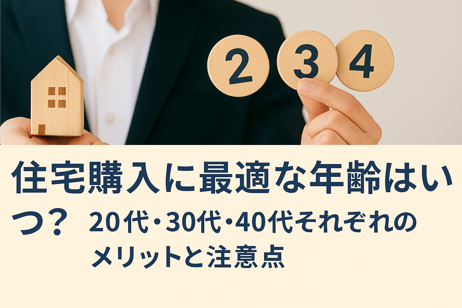 「住宅購入に最適な年齢はいつ?20代・30代・40代それぞれのメリットと注意点」の画像