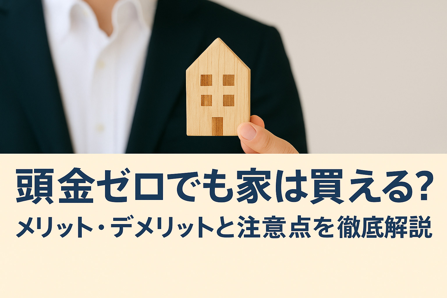 「頭金ゼロでも家は買える？メリット・デメリットと注意点を徹底解説」の画像
