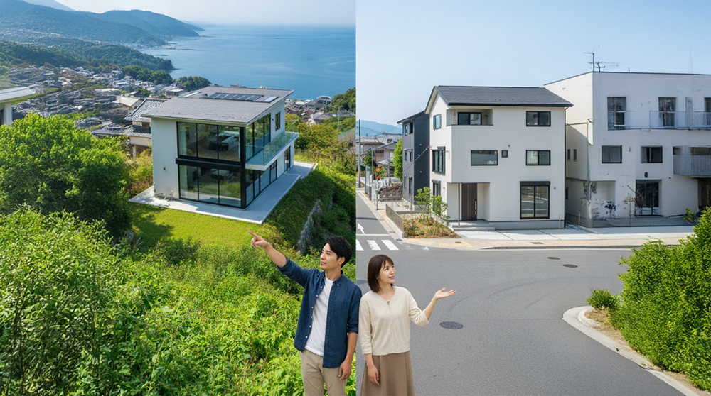 眺望か、利便性か。芦屋の「坂の上の土地」と「平坦な土地」を徹底比較の画像