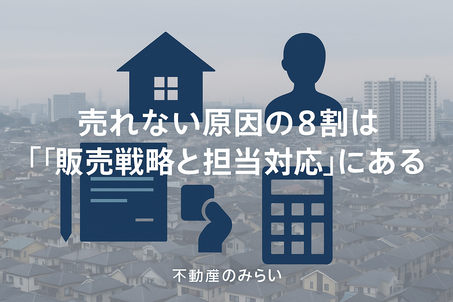 売れない原因の8割は販売戦略と担当対応にあることを説明する画像