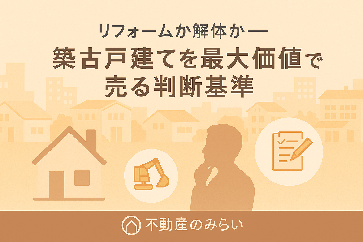 リフォームか解体か──築古戸建てを最大価値で売る判断基準