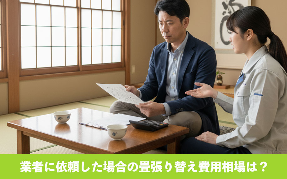 業者に依頼した場合の畳張り替え費用相場は？