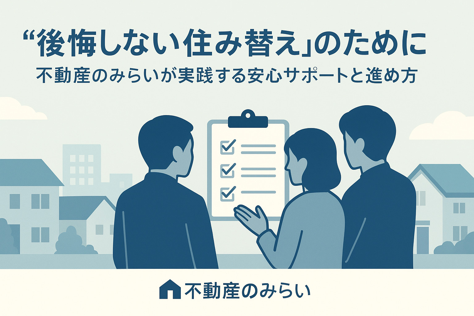 “後悔しない住み替え”のために──不動産のみらいが実践する安心サポートと進め方